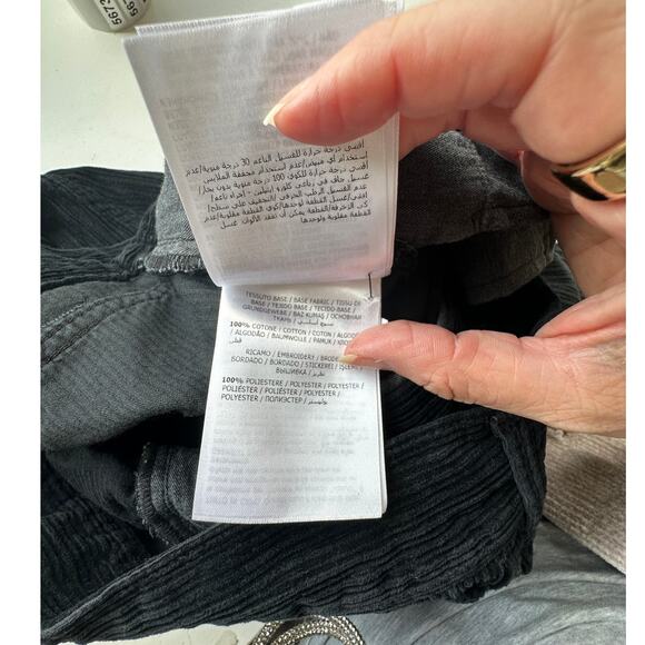 NWT Moncler 7 Fragment Corduroy Pants Black Men’s 50 Side Code Print - Picture 9 of 16